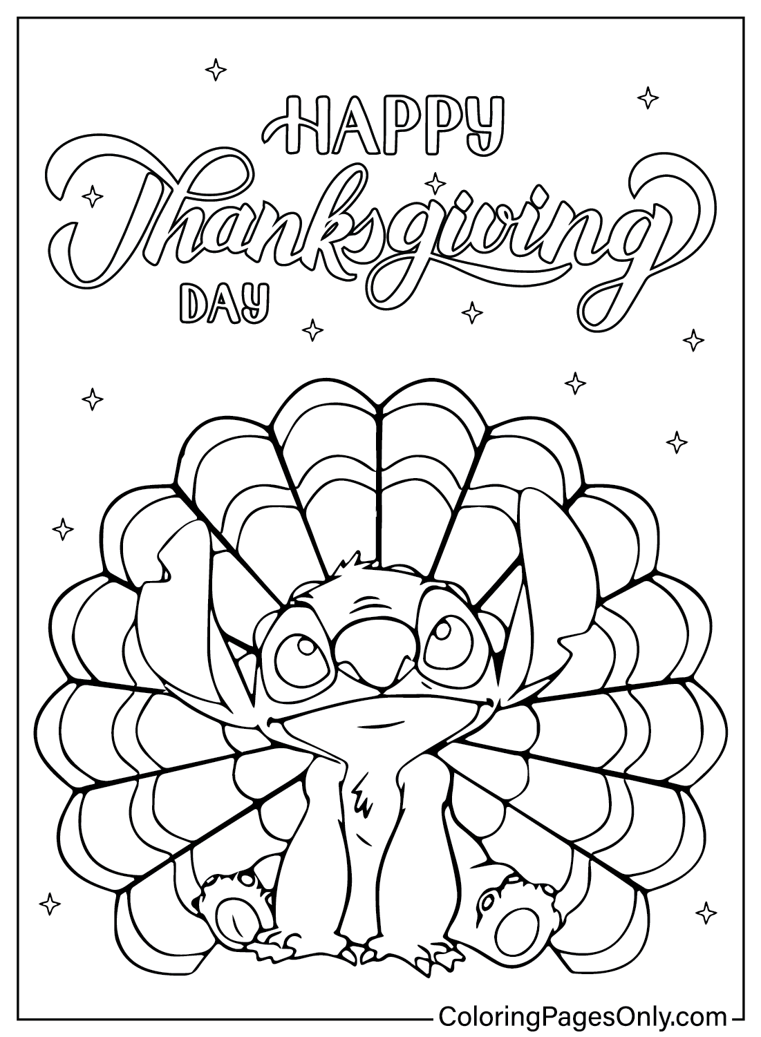 60 Printable Disney Thanksgiving Color Pages 49