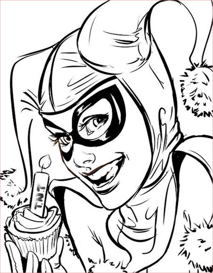 60 Printable Harley Quinn Coloring Page 14