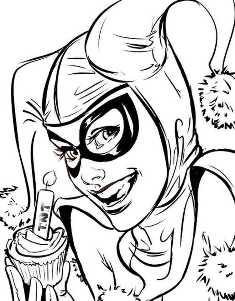 60 Printable Harley Quinn Coloring Page 17