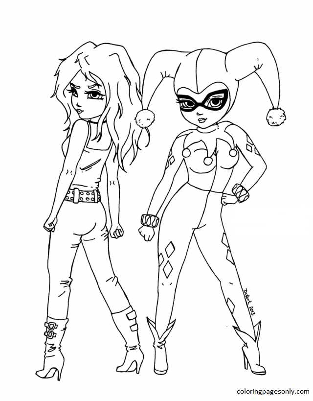 60 Printable Harley Quinn Coloring Page 24