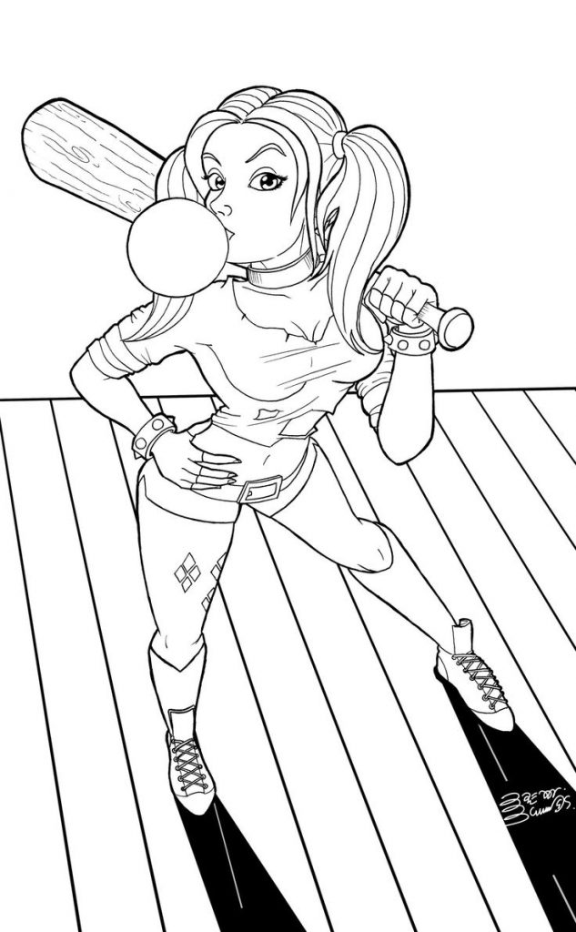 60 Printable Harley Quinn Coloring Page 27