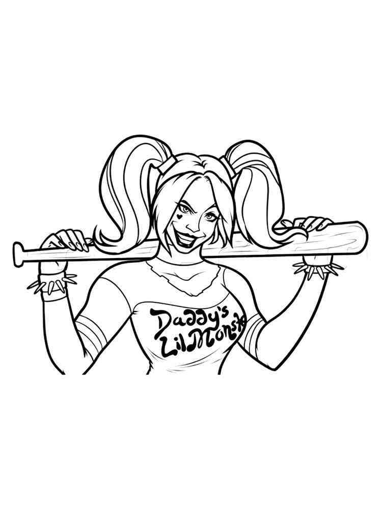 60 Printable Harley Quinn Coloring Page 37