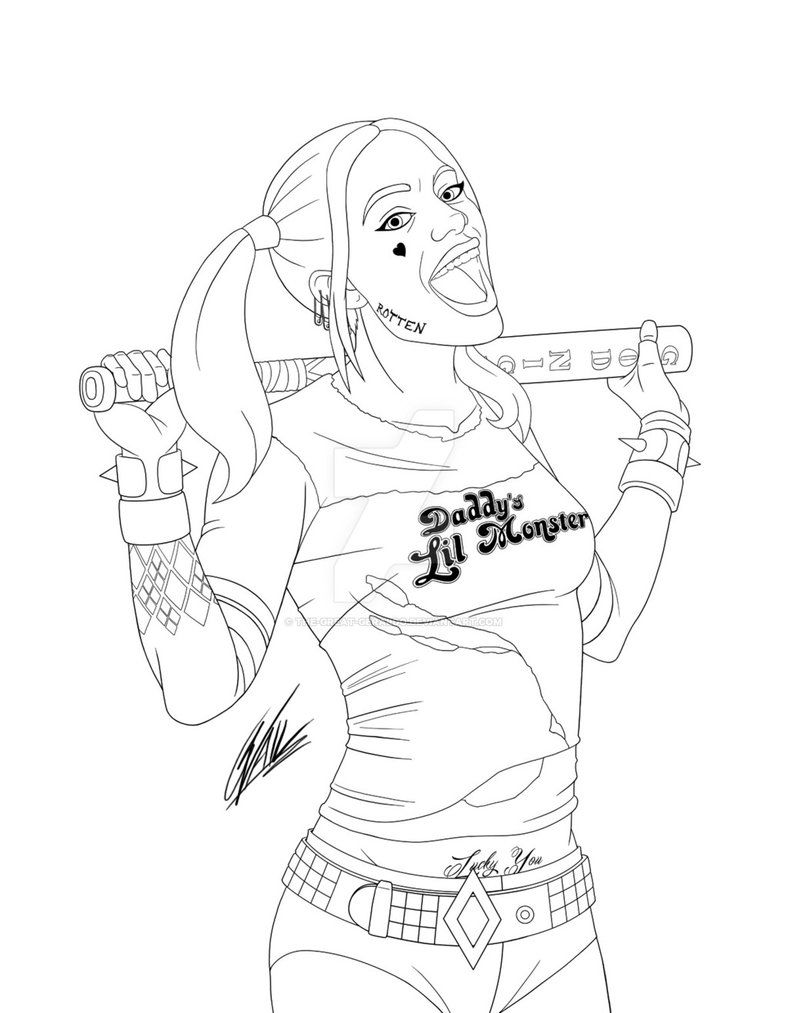 60 Printable Harley Quinn Coloring Page 42