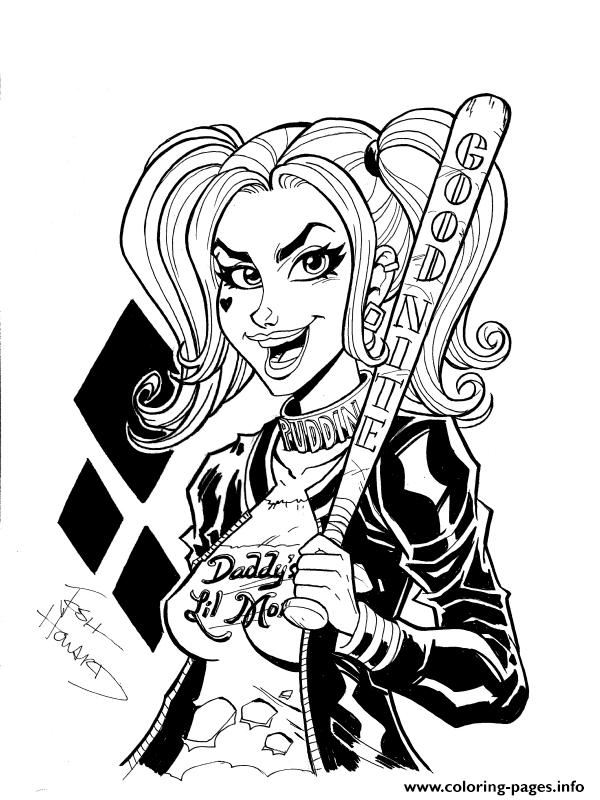 60 Printable Harley Quinn Coloring Page 48