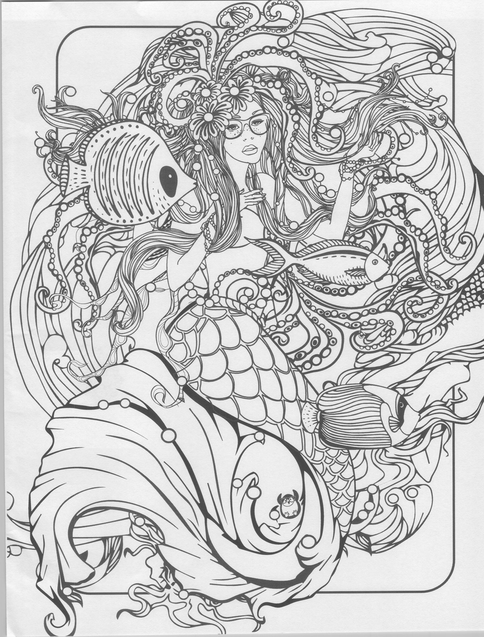 60 Printable Realistic Mermaid Coloring Pages 45