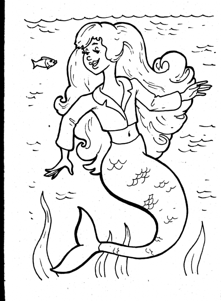 60 Printable Realistic Mermaid Coloring Pages 48