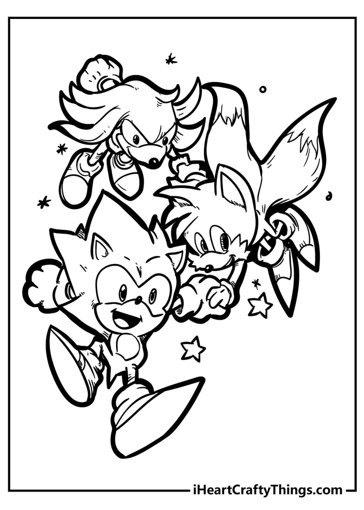 60 Sonic Coloring Pages Printable 9