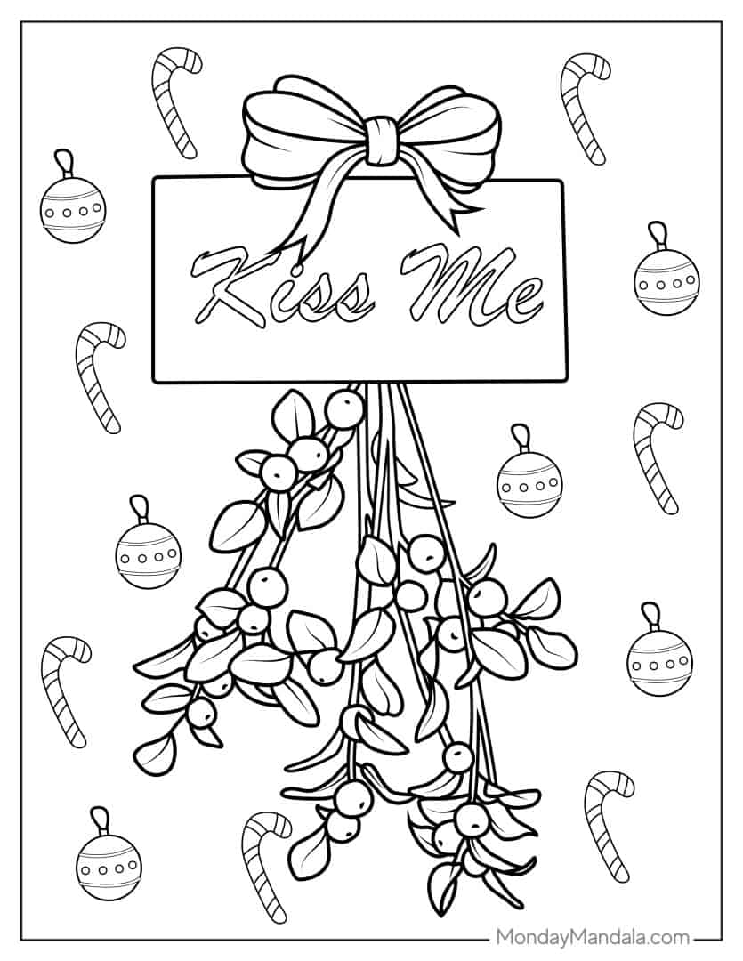 Get 85 Mistletoe Coloring Pages Ideas 52