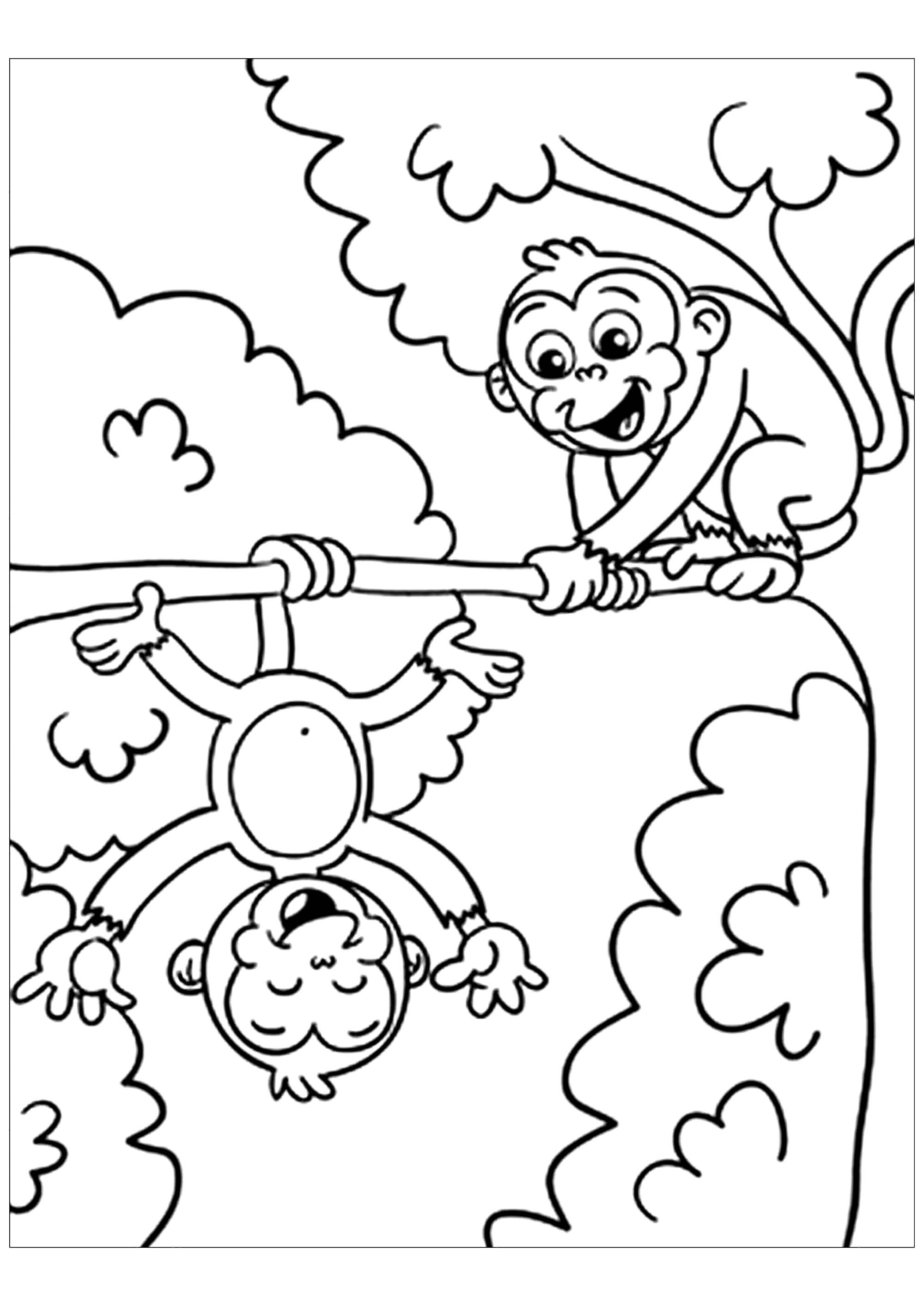 Get 85 Monkey Coloring Printables Ideas 47