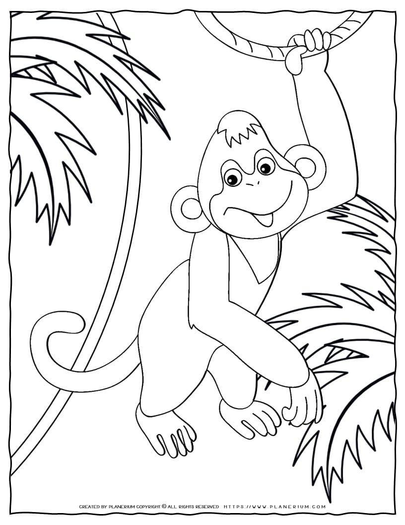 Get 85 Monkey Coloring Printables Ideas 8