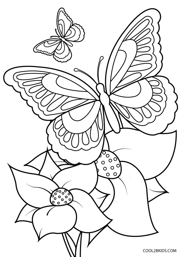 Get 85 Printable Flower Butterfly Coloring Pages Ideas 25