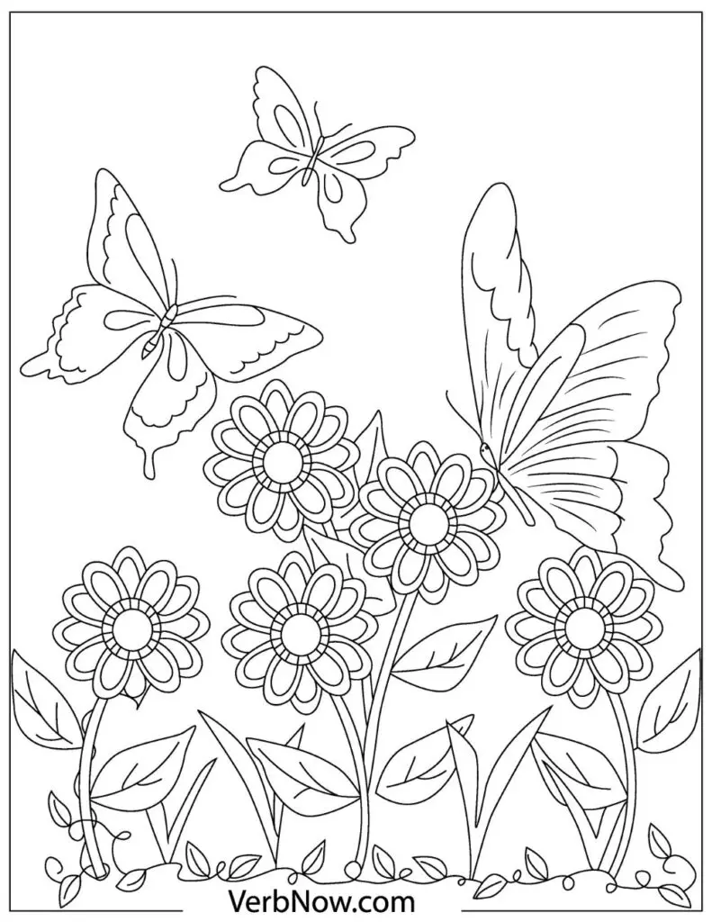 Get 85 Printable Flower Butterfly Coloring Pages Ideas 26