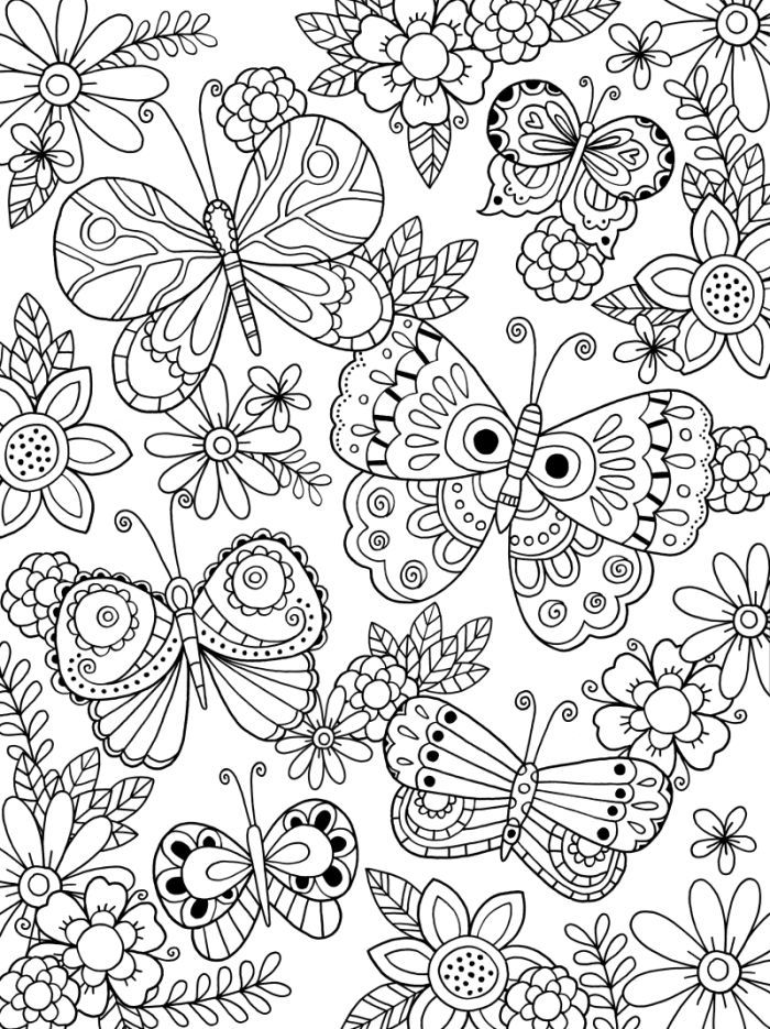 Get 85 Printable Flower Butterfly Coloring Pages Ideas 36