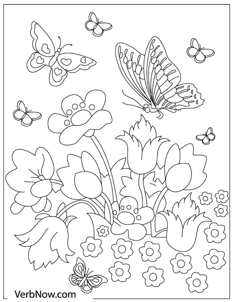 Get 85 Printable Flower Butterfly Coloring Pages Ideas 37