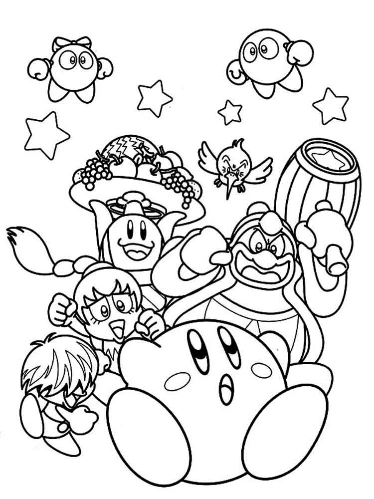 35 Printable Kirby Pictures To Color 1