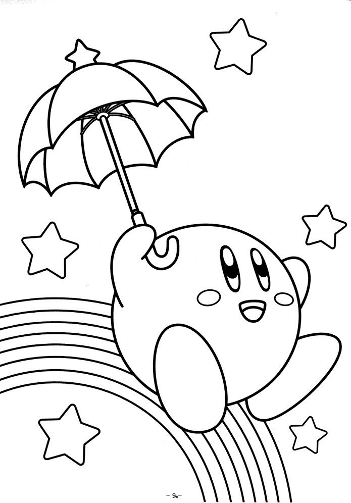 35 Printable Kirby Pictures To Color 4