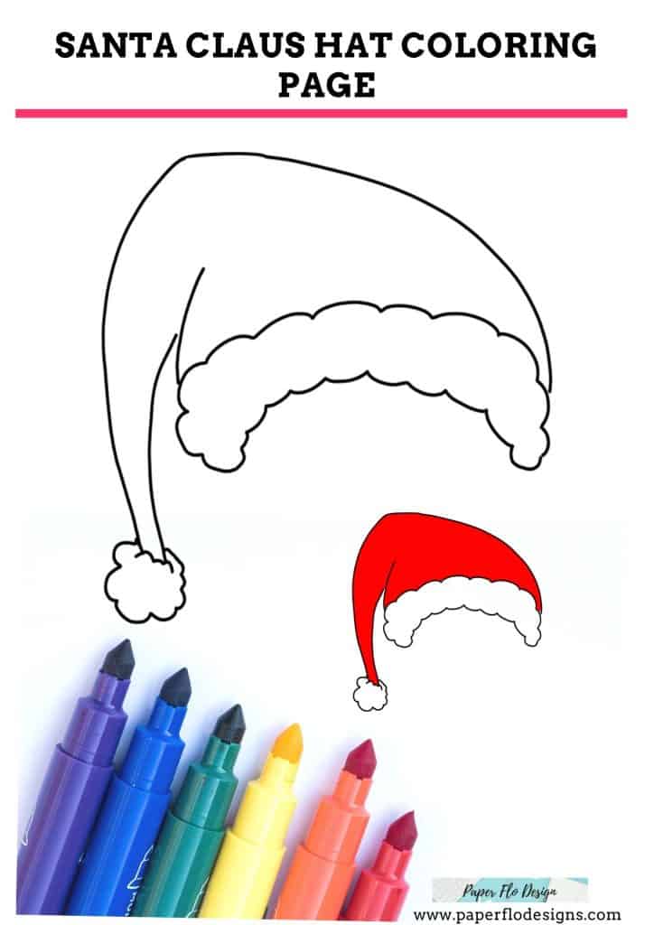 35 Printable Santa Hat Coloring Page 5