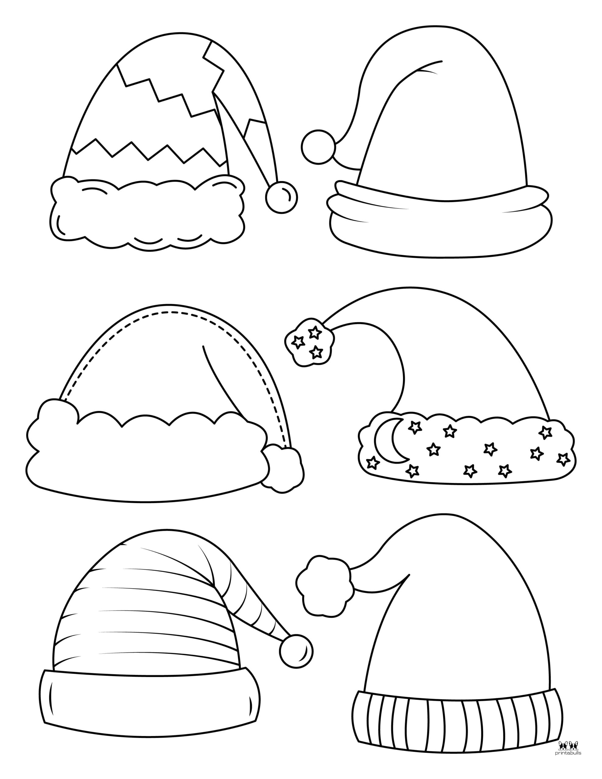 35 Printable Santa Hat Coloring Page 9