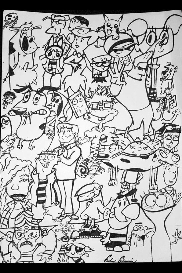 20 90S Cartoon Network Coloring Pages