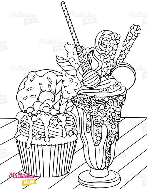 20 Adult Coloring Pages Ice Cream