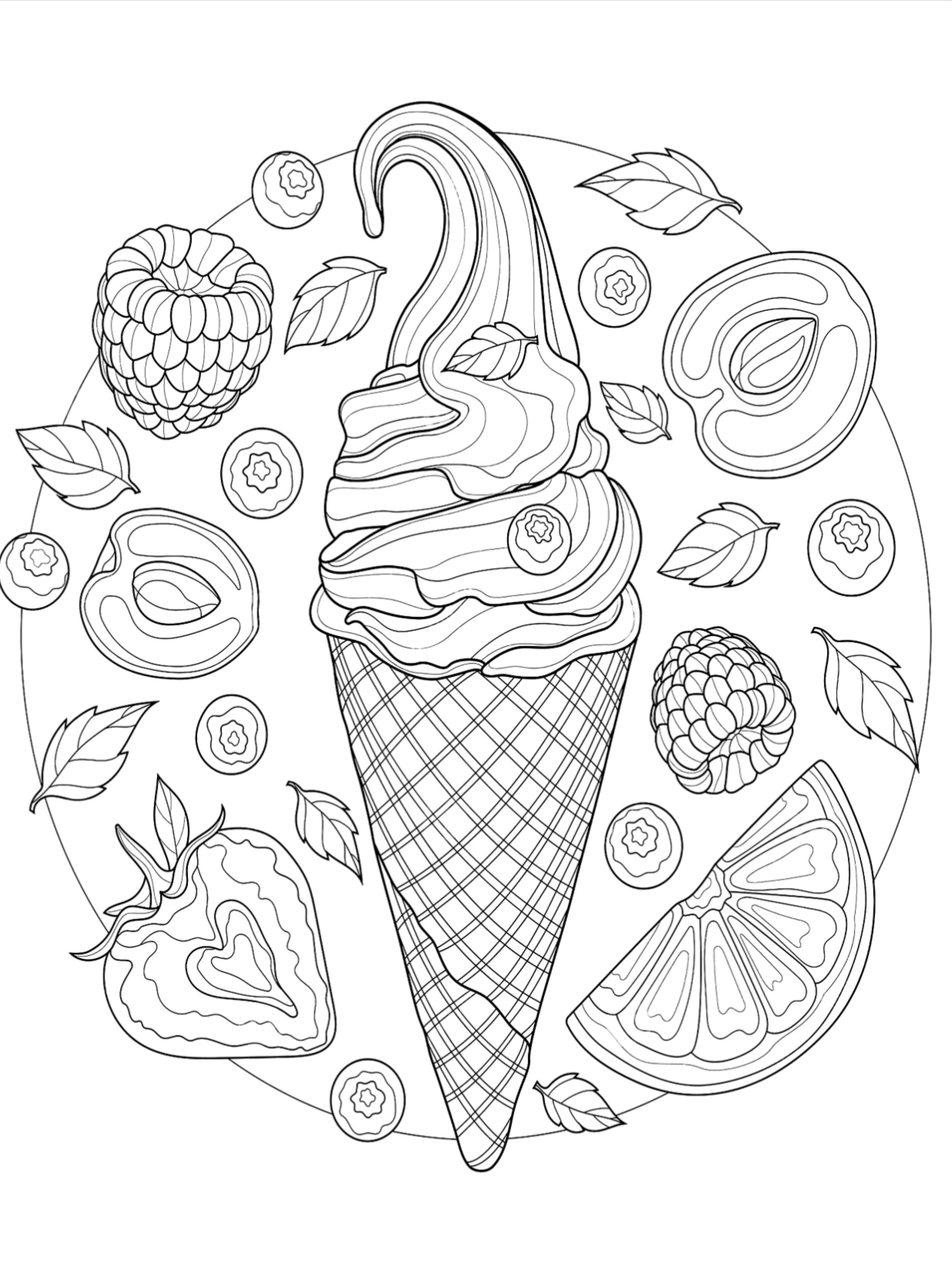 20 Adult Coloring Pages Ice Cream