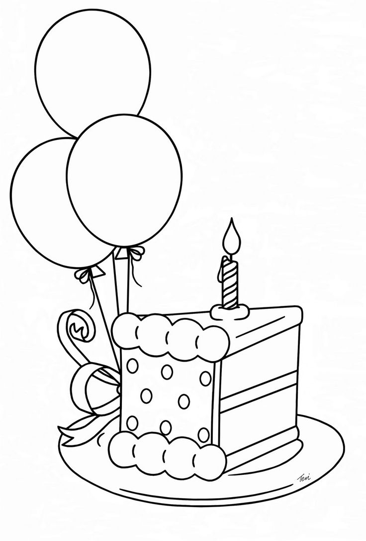 20 Birthday Cartoon Drawing Coloring Pages