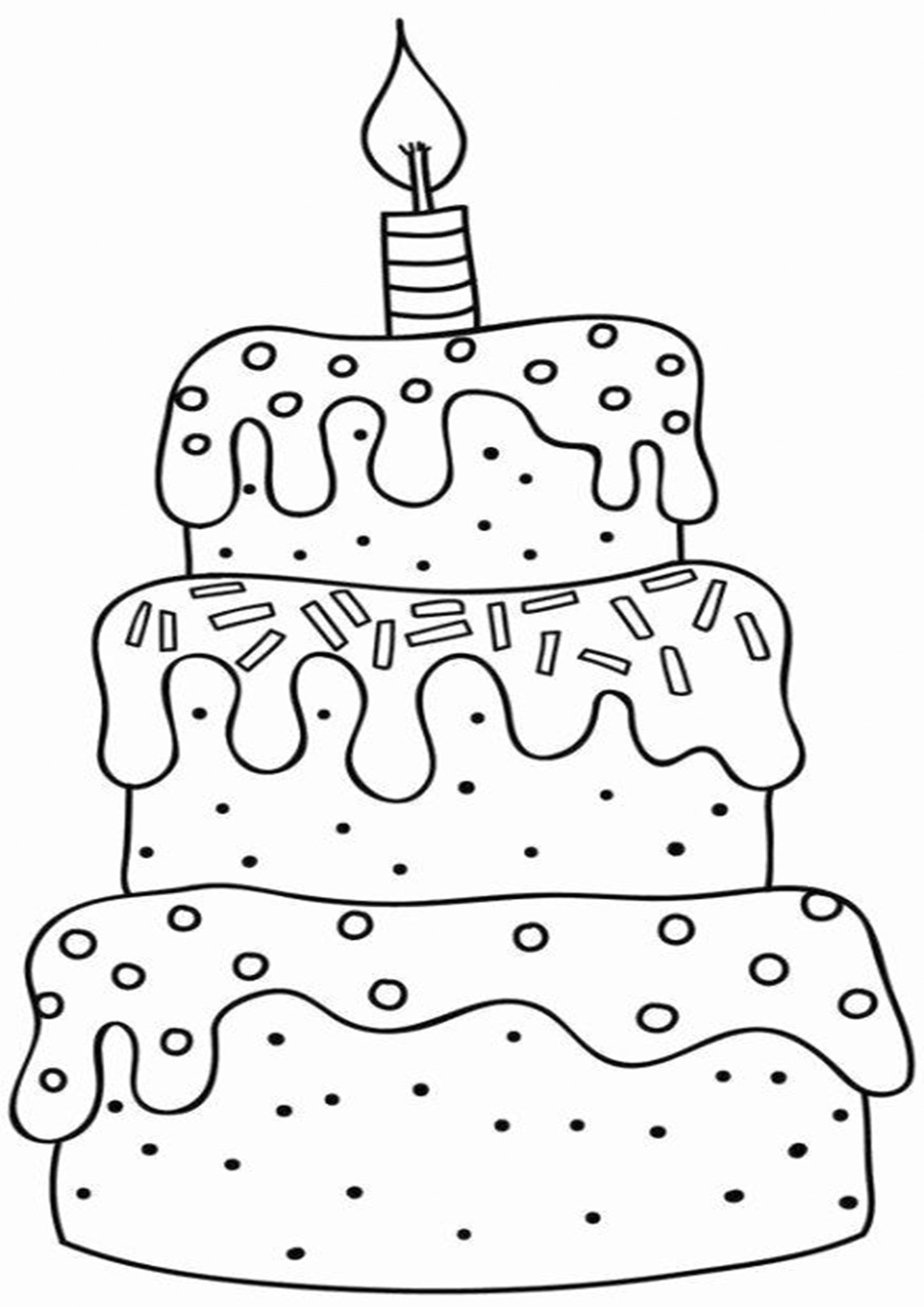 20 Birthday Cartoon Drawing Coloring Pages