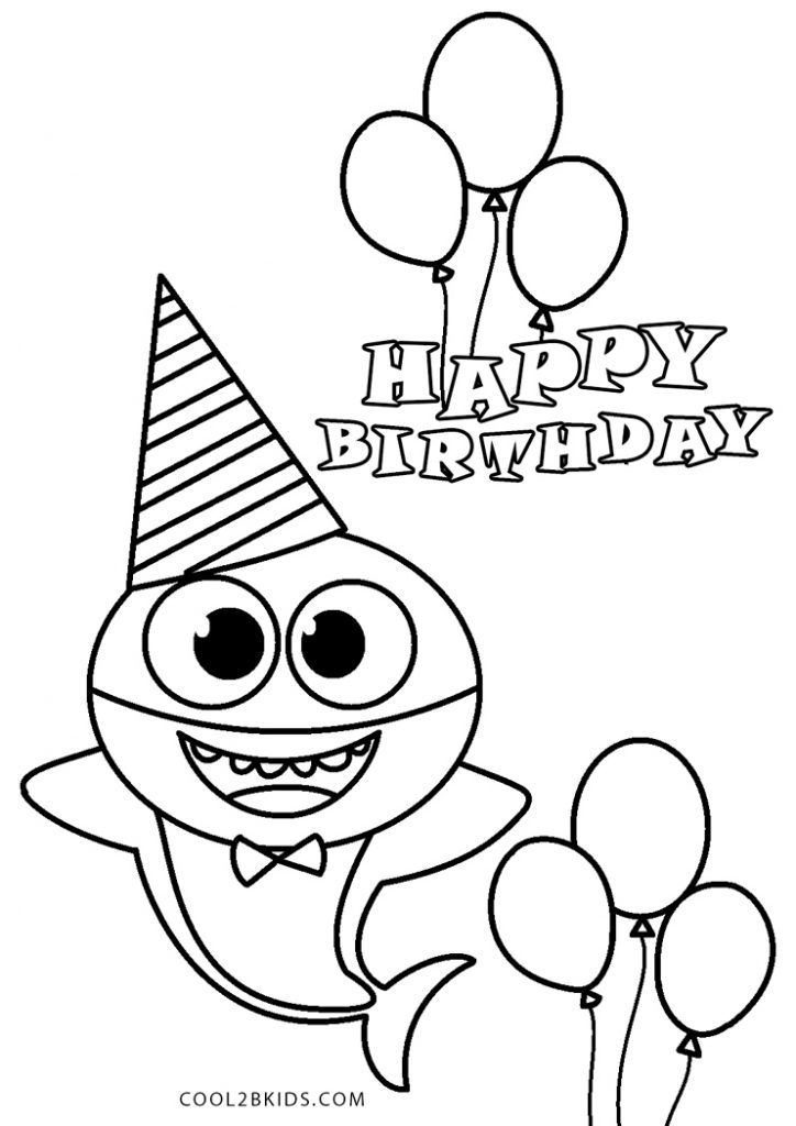 20 Birthday Cartoon Drawing Coloring Pages