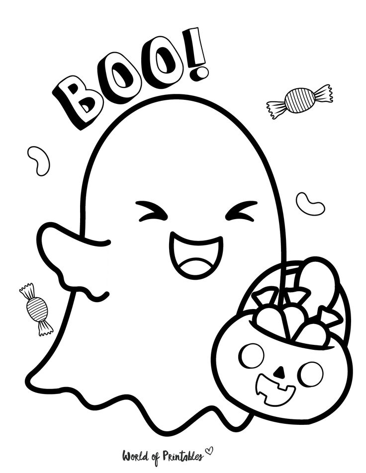 20 Bold And Easy Halloween Coloring Pages