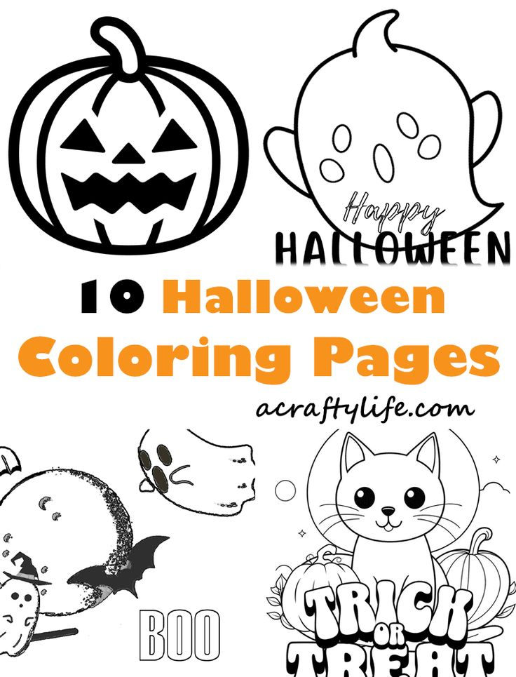 20 Bold And Easy Halloween Coloring Pages