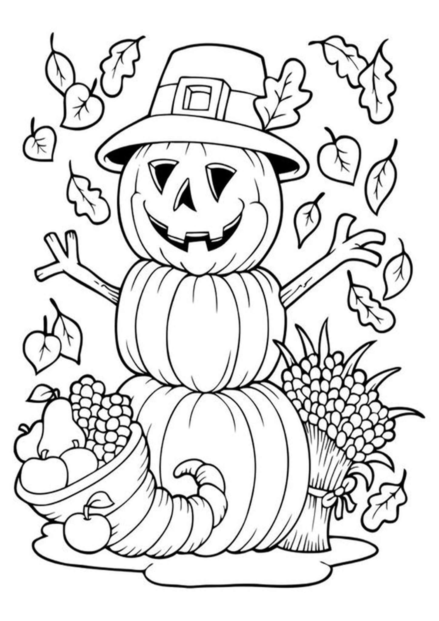 20 Bold And Easy Halloween Coloring Pages