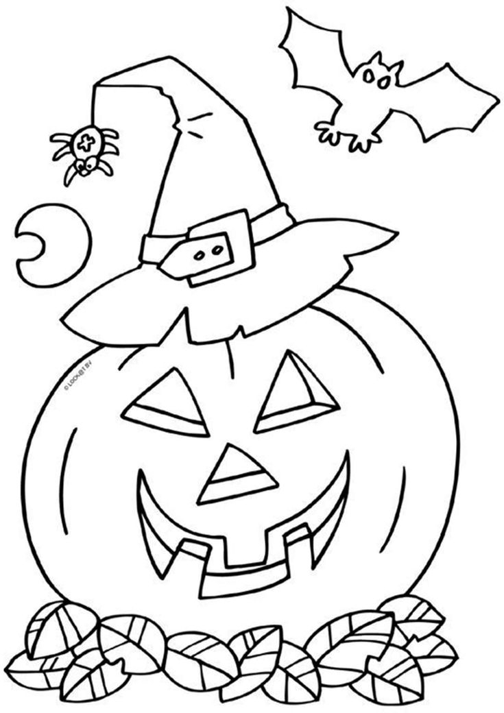 20 Bold And Easy Halloween Coloring Pages