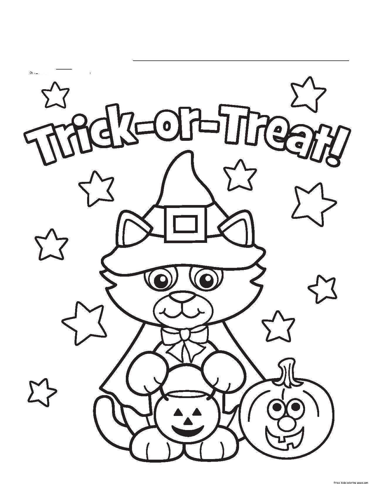 20 Bold And Easy Halloween Coloring Pages