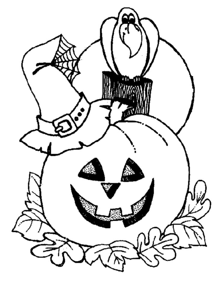 20 Bold And Easy Halloween Coloring Pages