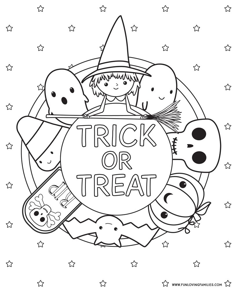 20 Bold And Easy Halloween Coloring Pages