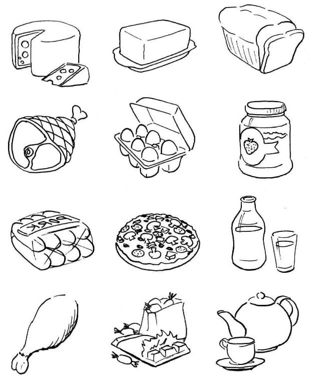 20 Coloring Pages To Print Food