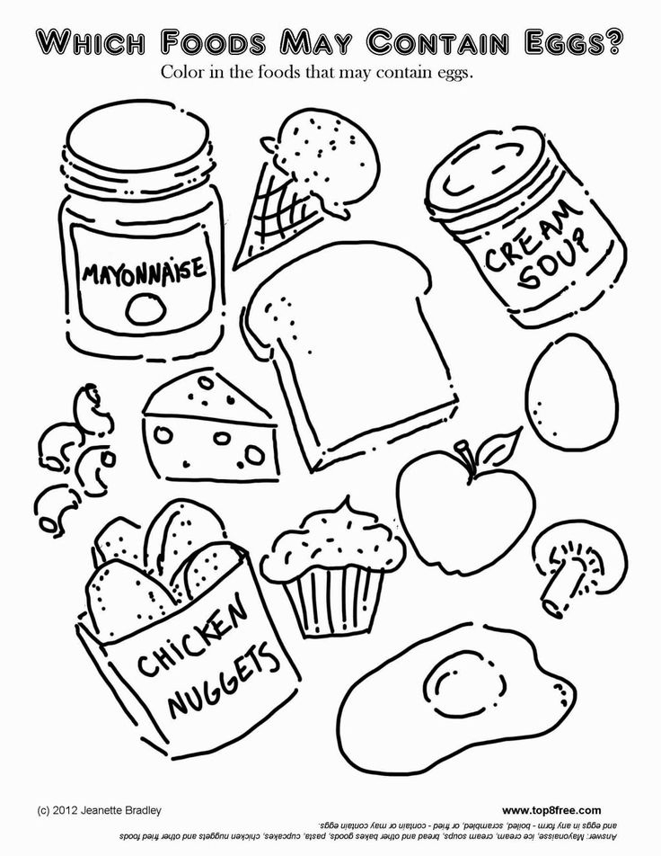 20 Coloring Pages To Print Food