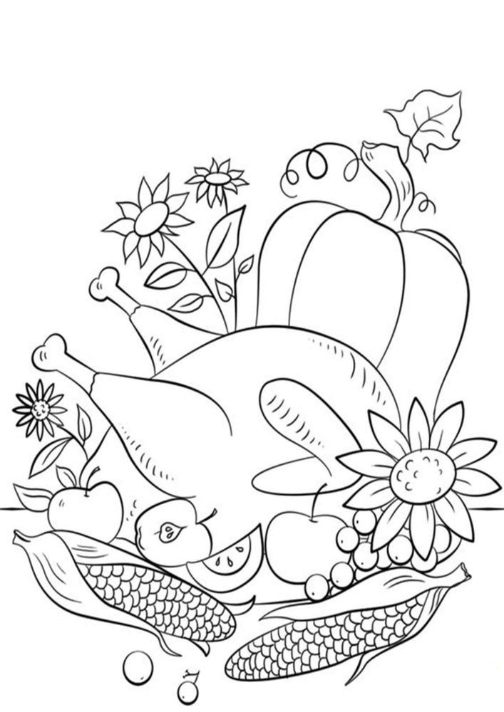 20 Coloring Pages To Print Food