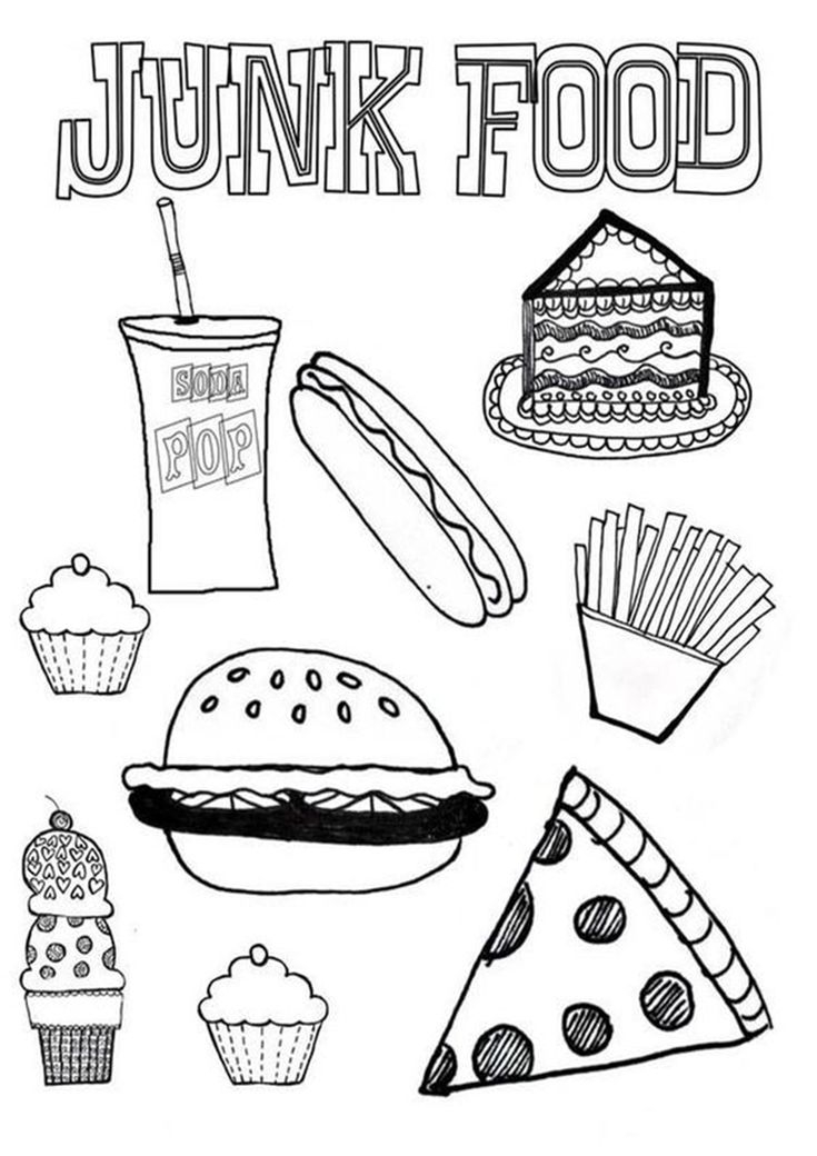 20 Coloring Pages To Print Food