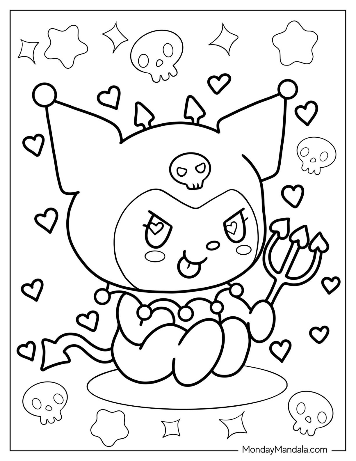 20 Cute Coloring Pages Easy Kuromi