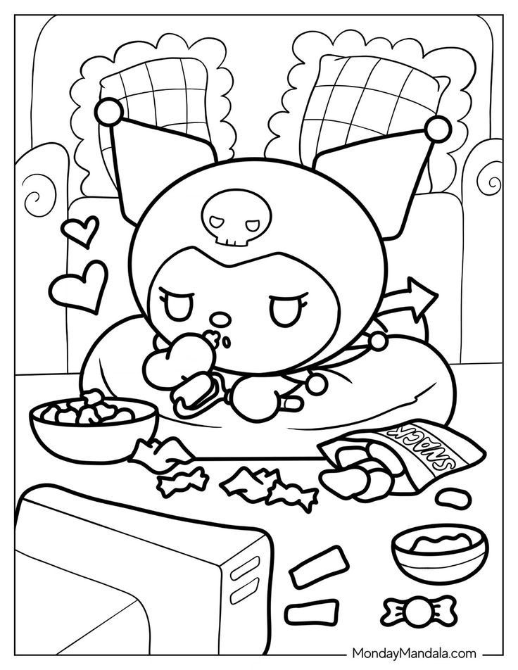 20 Cute Coloring Pages Easy Kuromi