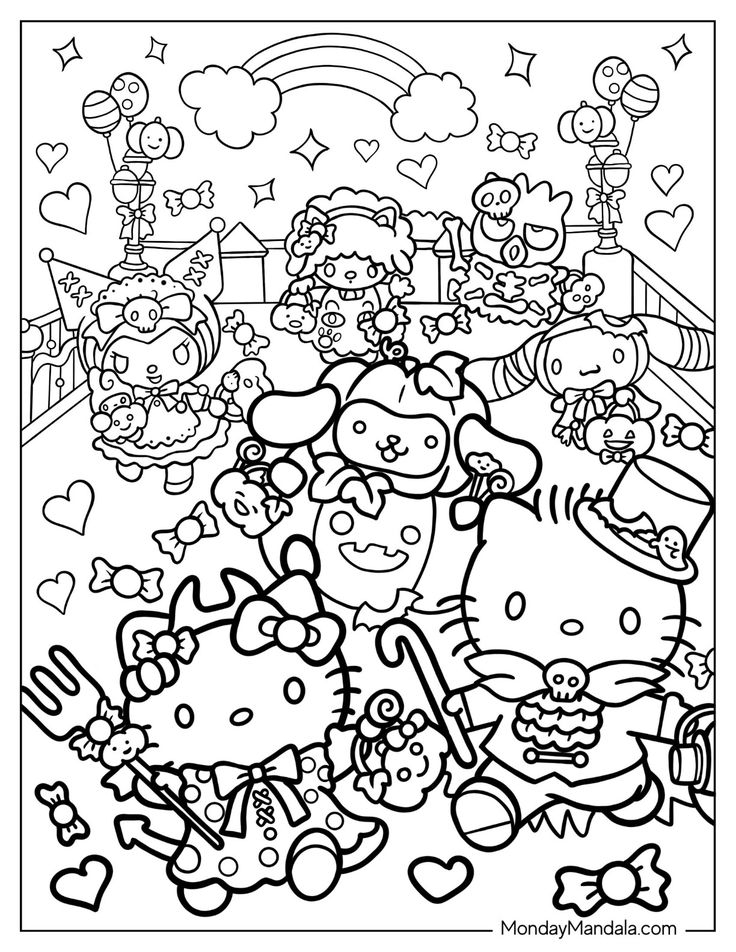 20 Hello Kitty And Daniel Coloring Page