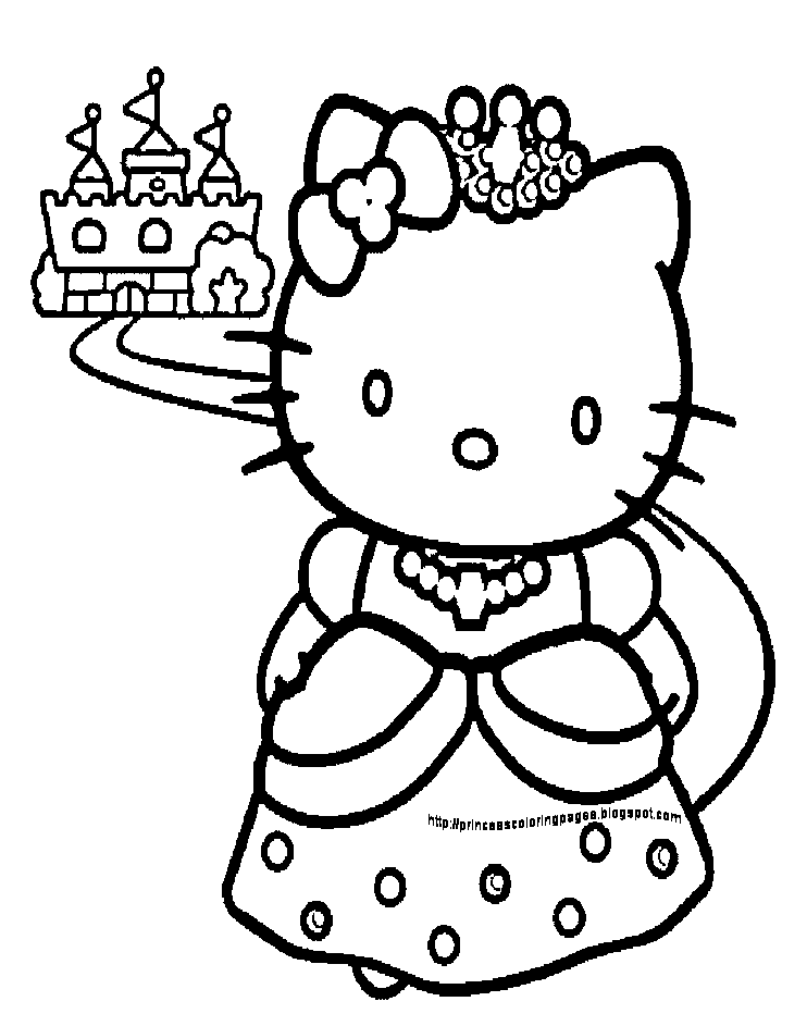 20 Hello Kitty With Hair Coloring Page