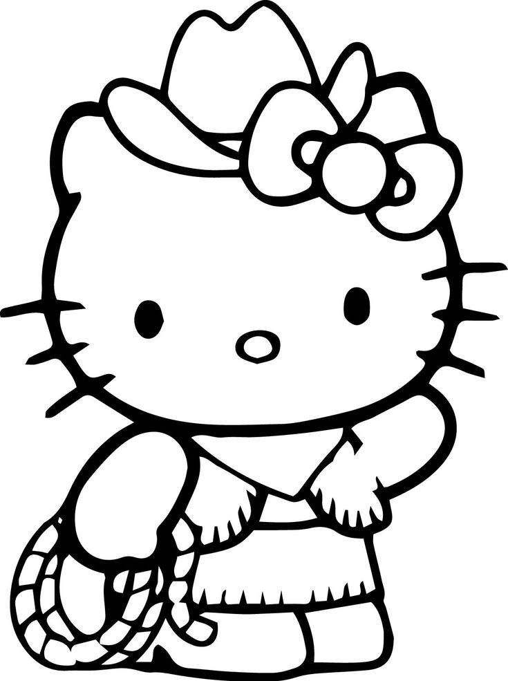 20 Hello Kitty With Hair Coloring Page