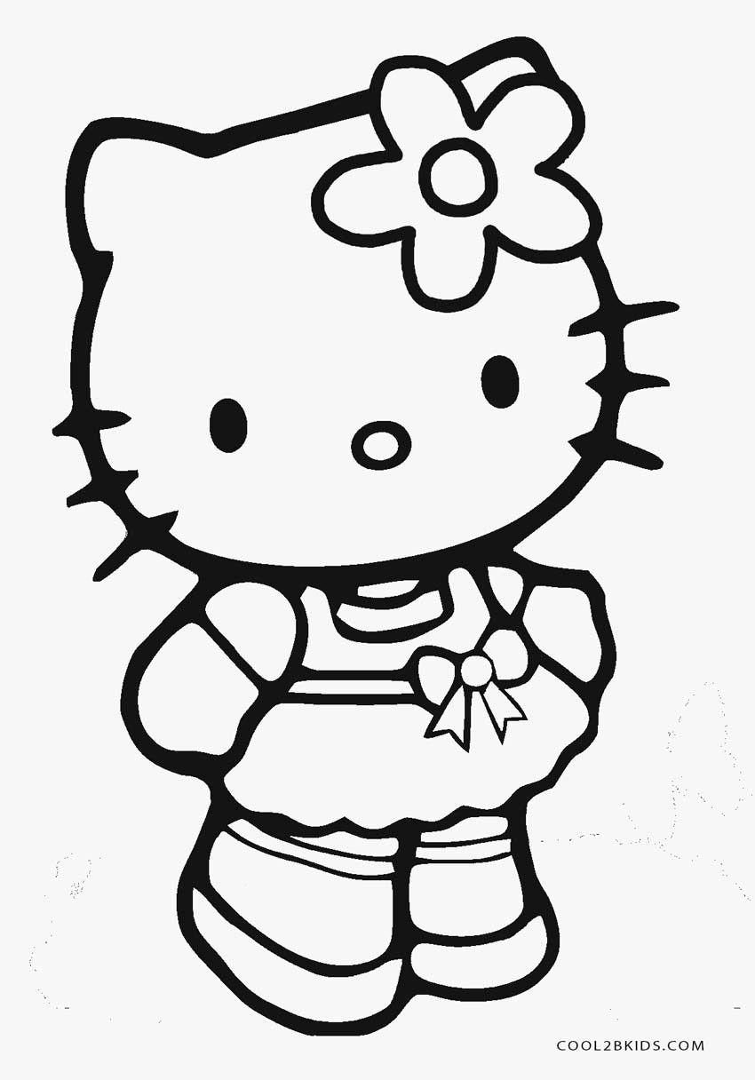 20 Hello Kitty With Hair Coloring Page