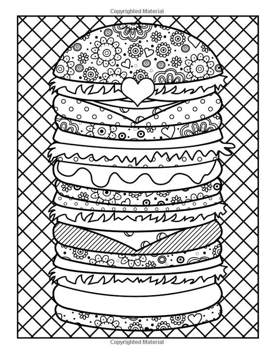 20 Junk Food Coloring Pages Easy