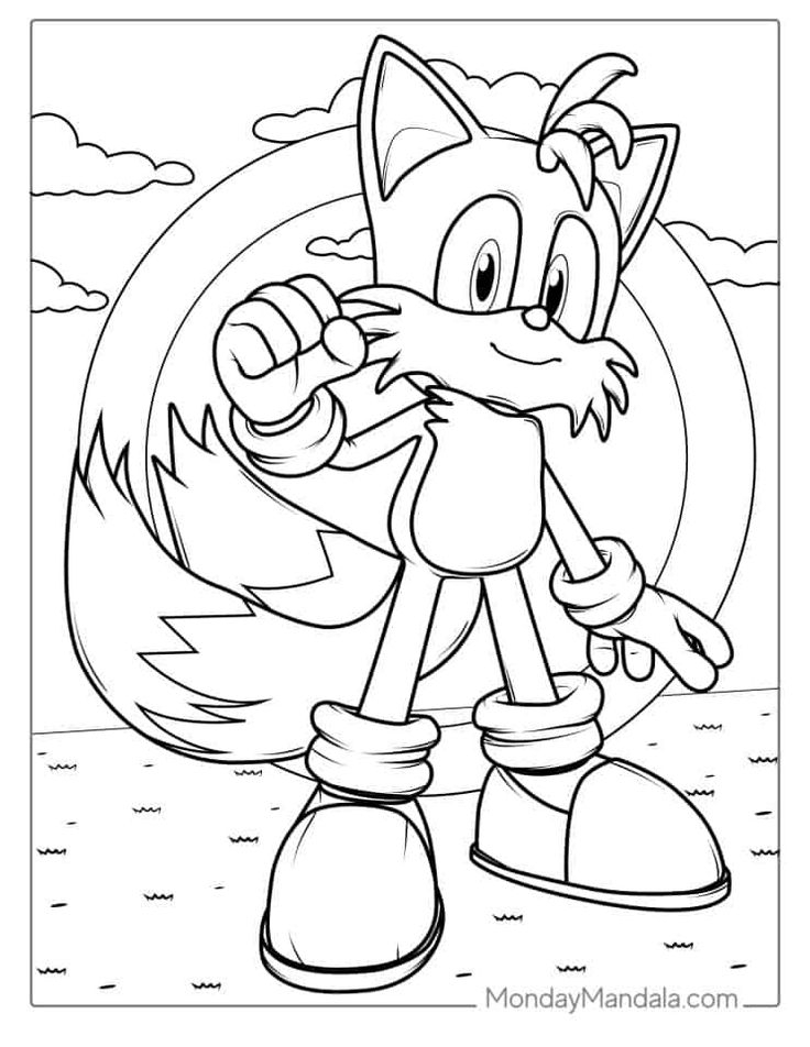 20 Tails Coloring Pages Sonic