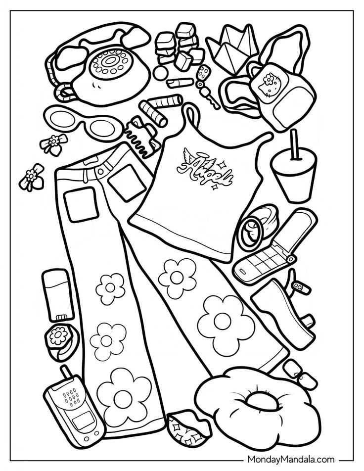 20 Y2K Coloring Pages Princess