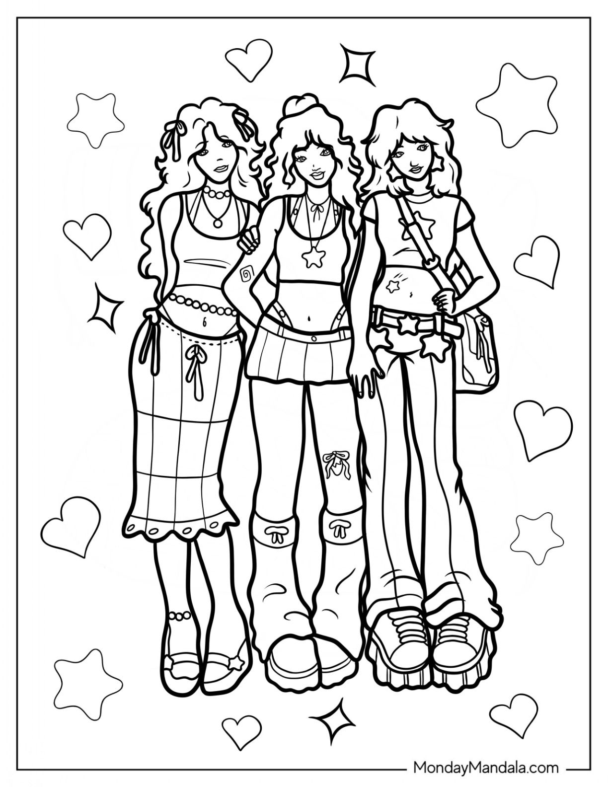 20 Y2K Coloring Pages Princess