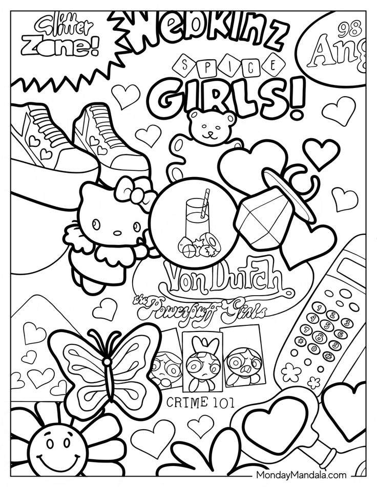 20 Y2K Coloring Pages Princess